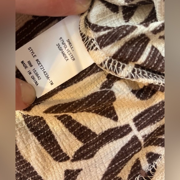 Melloday Brown and Cream Sleeveless Top Size Medium - Picture 7 of 9